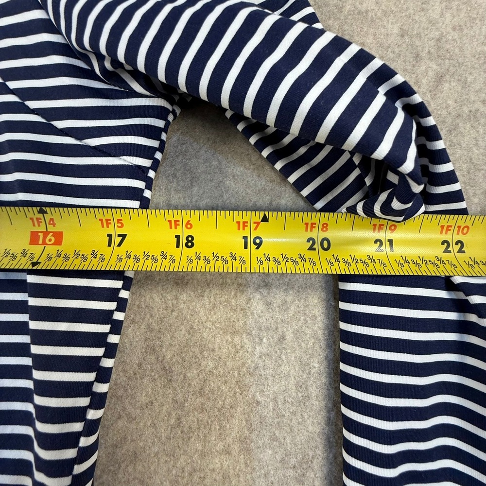 Carve Designs Womens Medium Navy White Striped Full Zip Rash Guard Swim Jacket - Picture 6 of 9